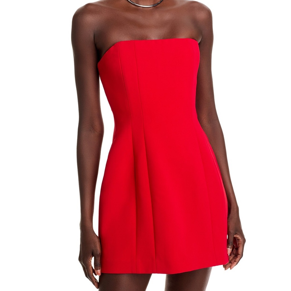 A.L.C. Elsie Strapless Red Dress